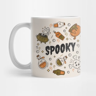 Kawaii Spooky Halloween Doodle Art Mug